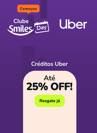 Banner Oferta Uber até 25% OFF no resgate PUDV-8246